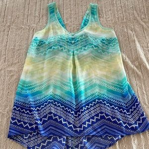 CANDIE'S BOW BACK High-low Sleeveless Tank Top Sz XS NWT